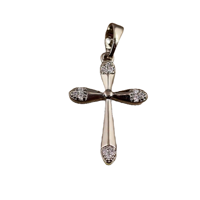 Крестик Xuping Jewelry с закругленными краями с фианитами 2,4 см Серебряный (2629124974) Крестик Xuping Jewelry с закругленными краями с фианитами 2,4 см Серебряный (2629124974)