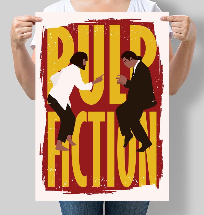Дизайнерский постер Pulp Fiction 42х60 см (DZ006)