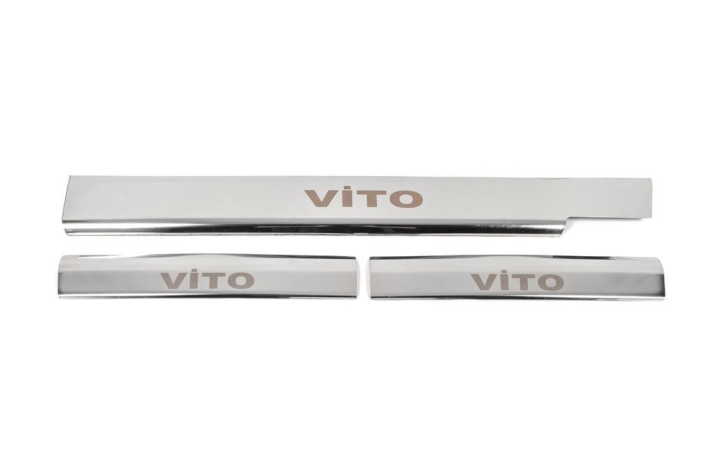 Накладки на внутренние пороги Carmos V1 для Mercedes Vito W638 1996-2003 гг. нержавеющая сталь Хром