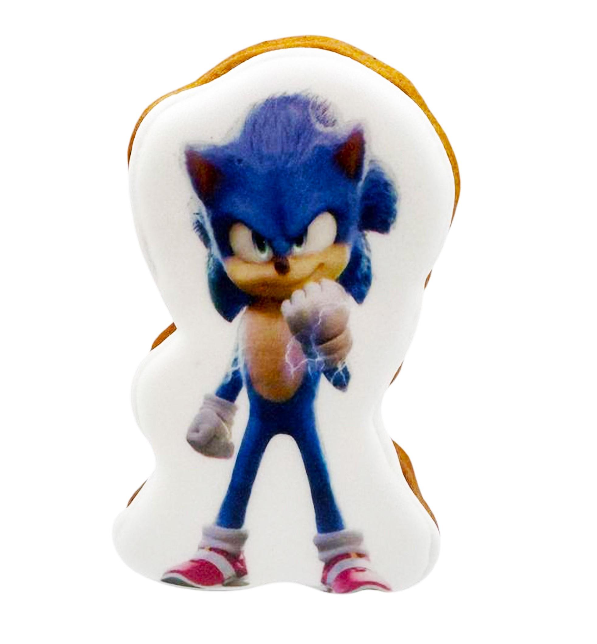 Пряник медово-імбирний з харчовим друком Крафт Печиво Їжак Сонік 45 г