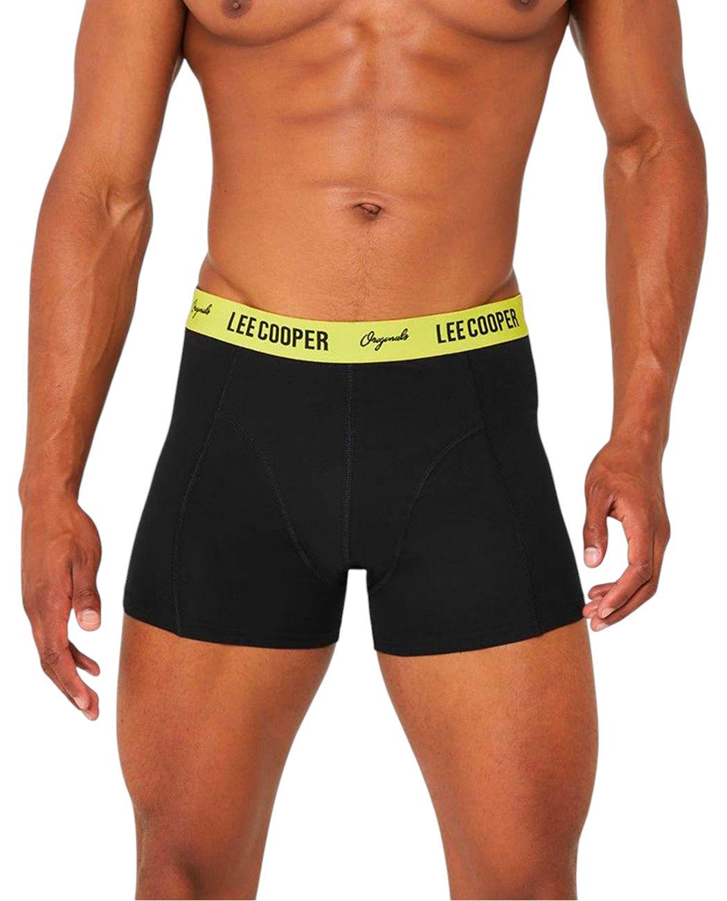 Трусы-боксеры мужские Lee Cooper 42261140YELLOW XL Черный/Желтый (4226114047077)