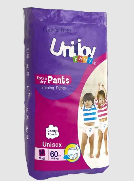 Підгузки-трусики UNIJOY Soft Pants ультратонкі органічні 60 шт. М 6-9 кг (PM60) - фото 3