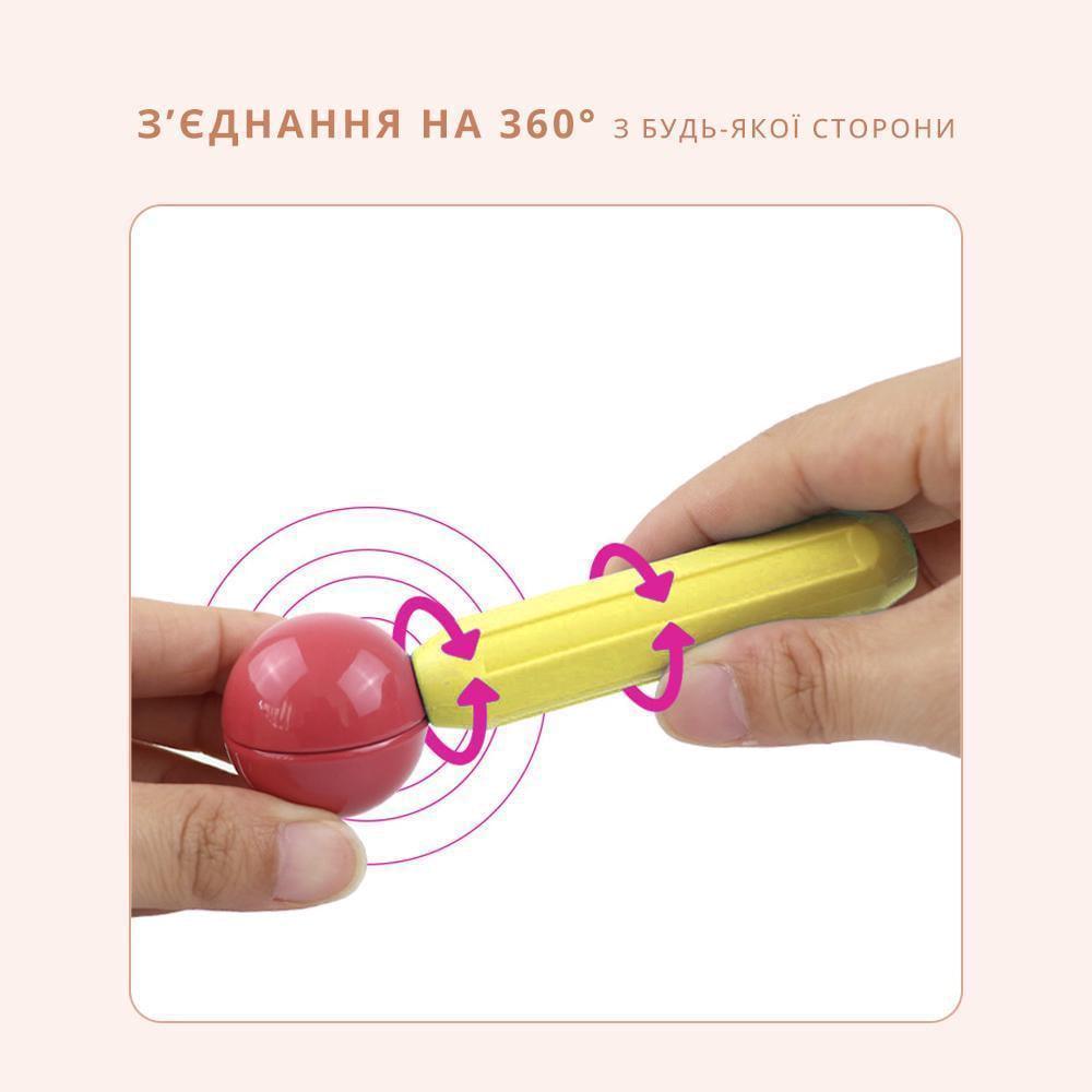 Конструктор детский 3D магнитный Magnetic Sticks из 100 цветных деталей для развития ребенка (15410275) - фото 5