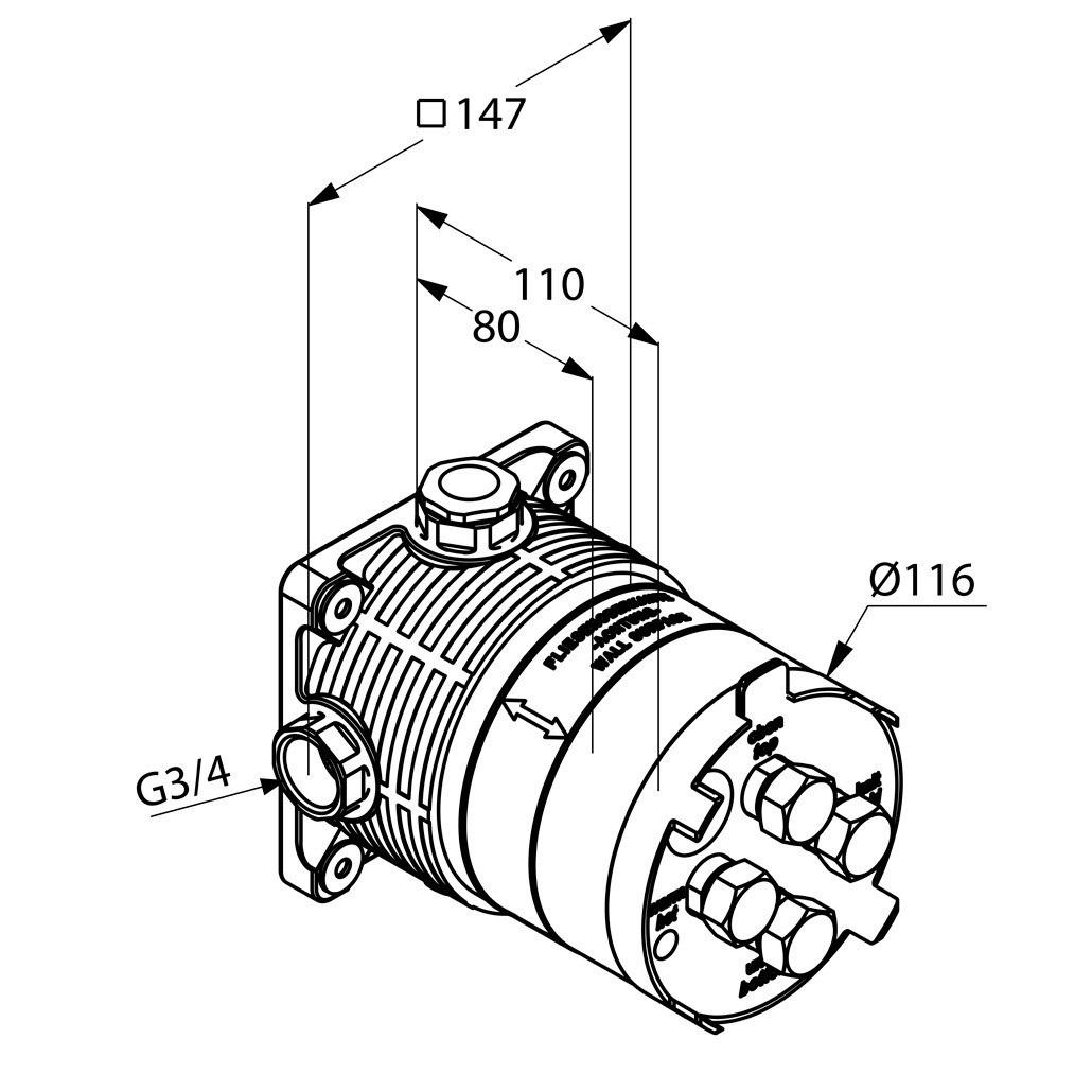 Прихована частина змішувача Kludi Flexx Boxx 88011 (165555) - фото 2