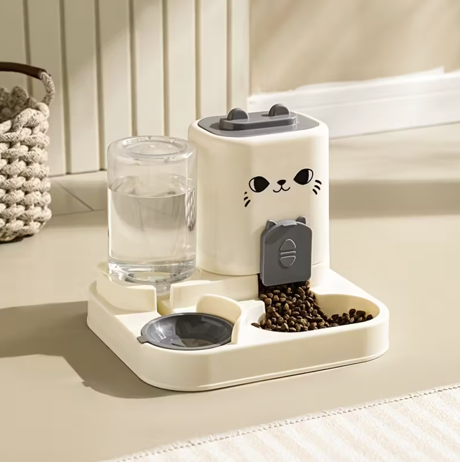 Годівниця автоматична для котів та диспенсер для води Сірий - фото 5 Годівниця автоматична для котів та диспенсер для води Сірий - фото 5