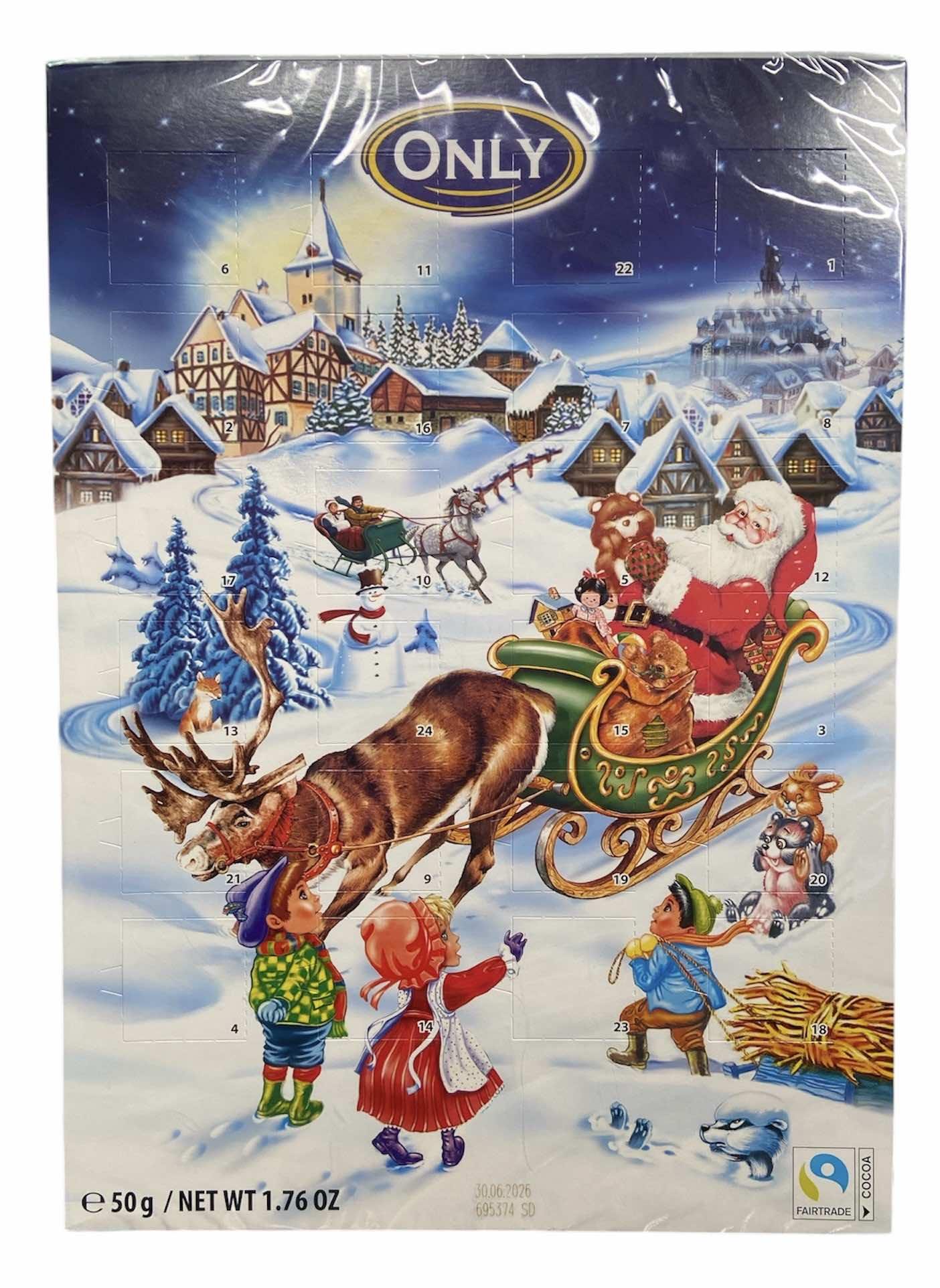 Адвент-календарь ONLY из молочного шоколада 50 г (59627)
