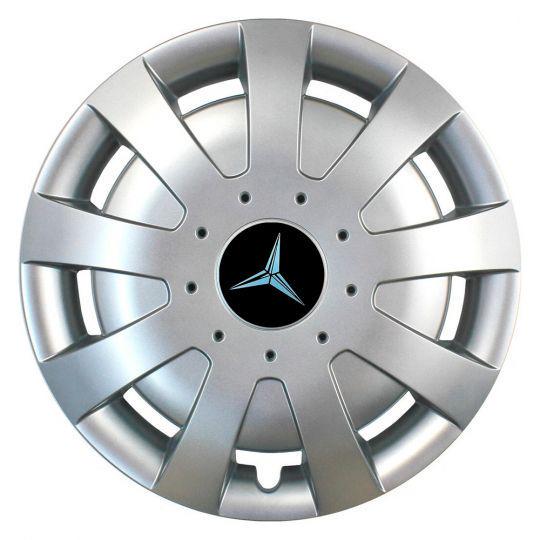 Автомобильные колпаки SKS 309 R15 с логотипом Mercedes 4 шт. Серебристый