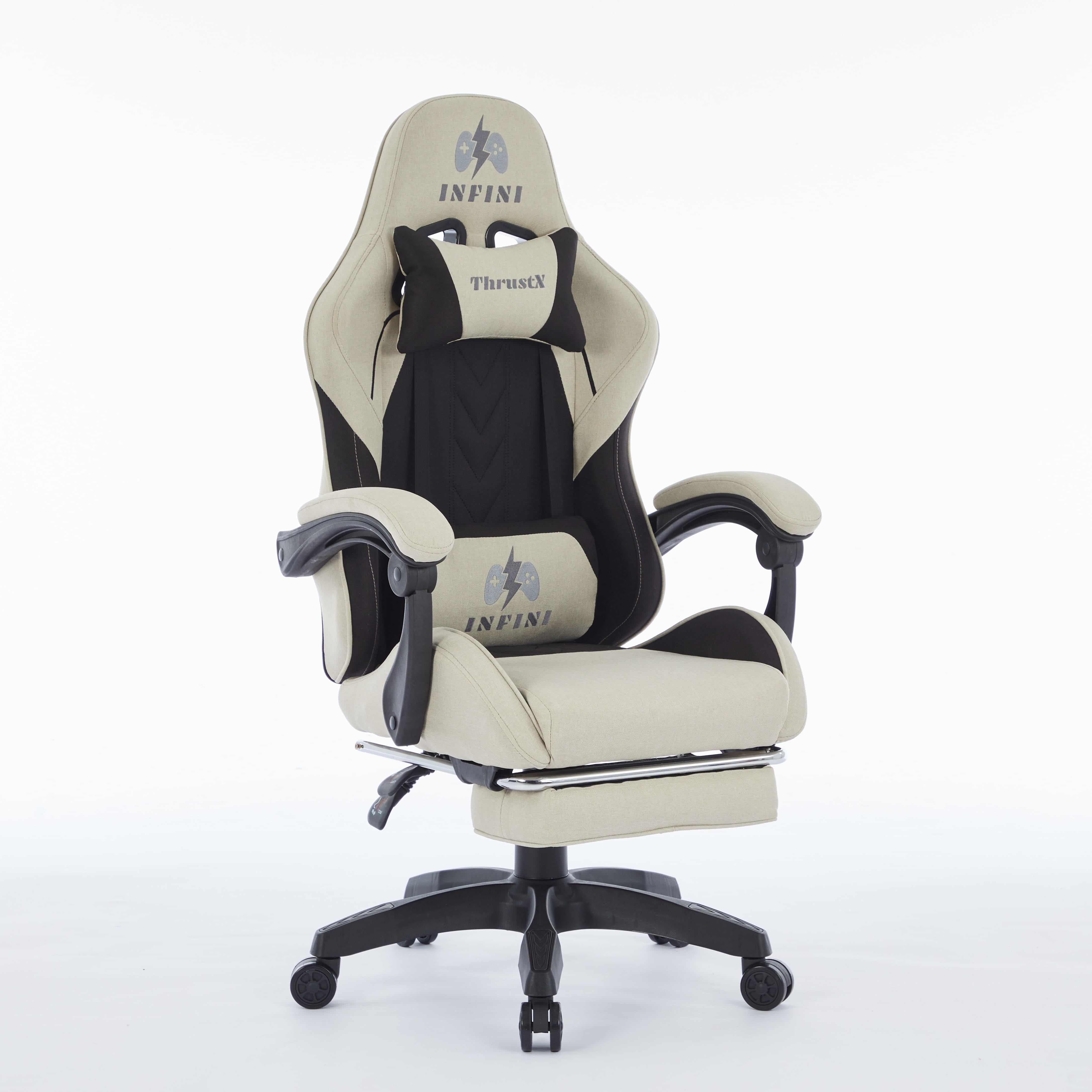 Компьютерное кресло из ткани INFINI ThrustX Бежевый/Черный (23505655)
