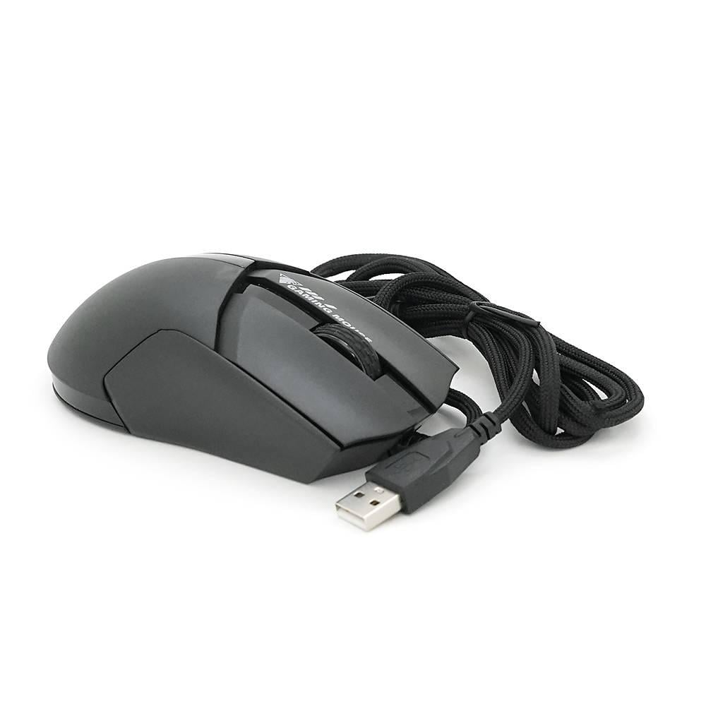 Миша провідна Jedel GM1401 7 кнопок 1000/2000/3200/5600/7600/12400DPI RGB підсвічування 1,5 м Black (27708)