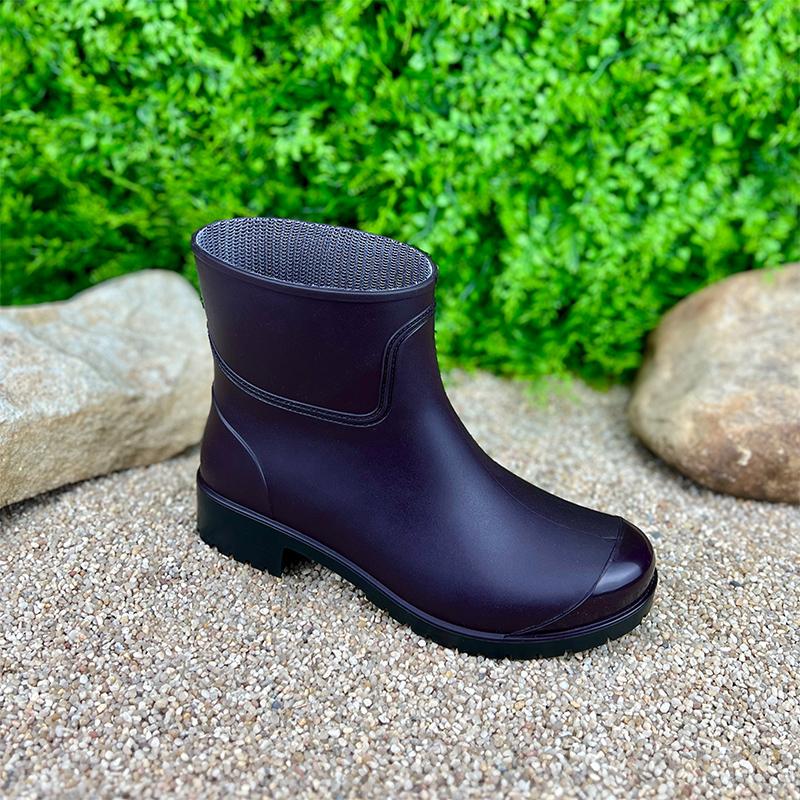 Гумові чоботи жіночі Е-00602-1 23,5 см p. 37 Бордовий (77097982)