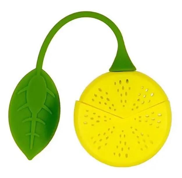 Ситечко для чая силиконовое Лимон 18х5х2 см (AN013069)