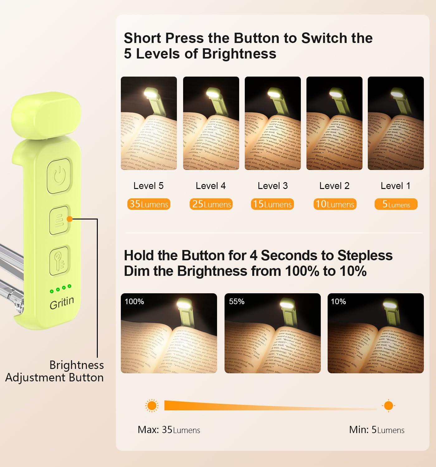 Настільна лампа для читання акумуляторна Gritin LED Book Light 500 mAh до 80 г роботи Emerald Green (G1313) - фото 9 Настільна лампа для читання акумуляторна Gritin LED Book Light 500 mAh до 80 г роботи Emerald Green (G1313) - фото 9