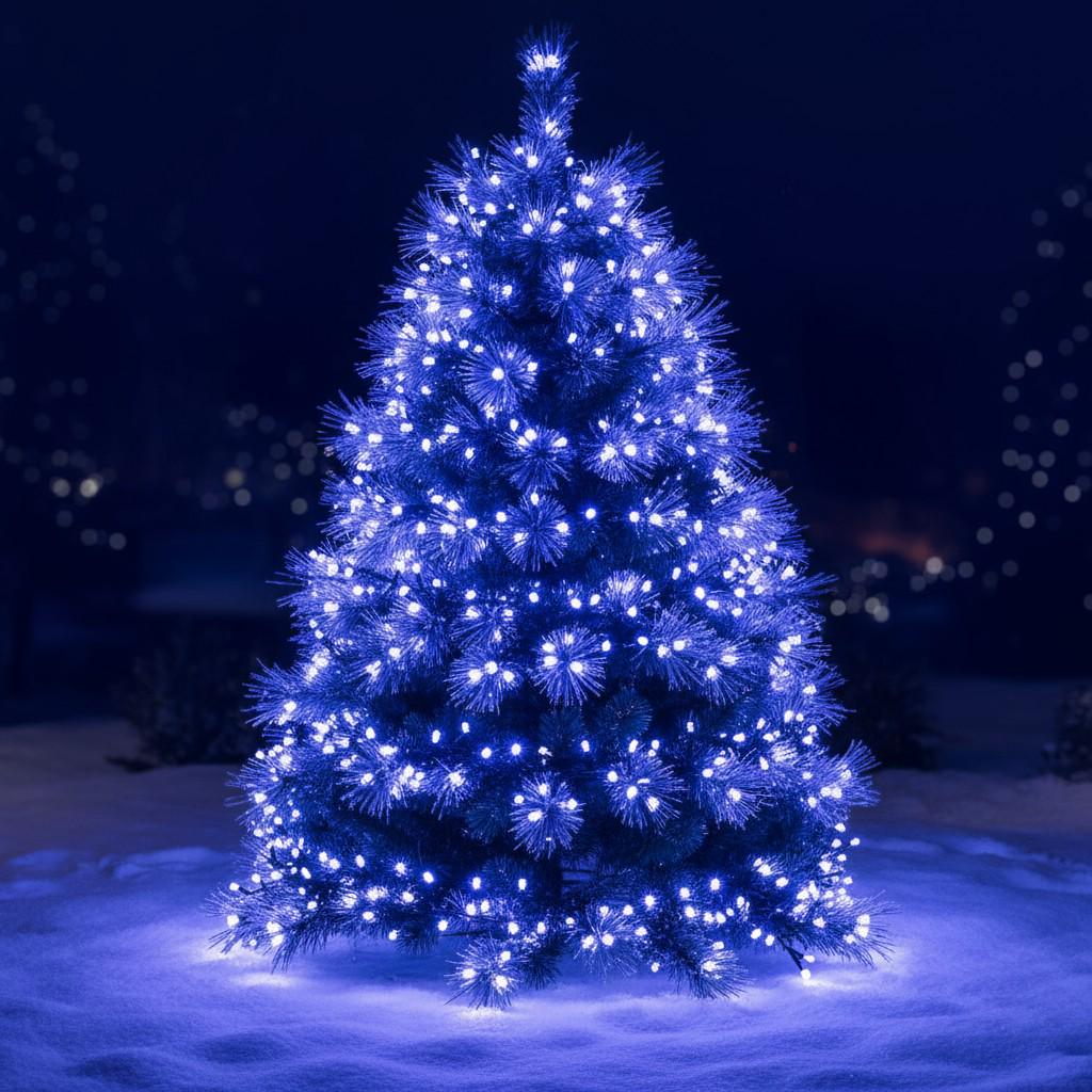 Гірлянда мережева новорічна нитка вулична Різдвяна фея 50 м 500 LED діодів IP 65 чорний дріт Синє світло (CF500L50MBBL) - фото 5 Гірлянда мережева новорічна нитка вулична Різдвяна фея 50 м 500 LED діодів IP 65 чорний дріт Синє світло (CF500L50MBBL) - фото 5