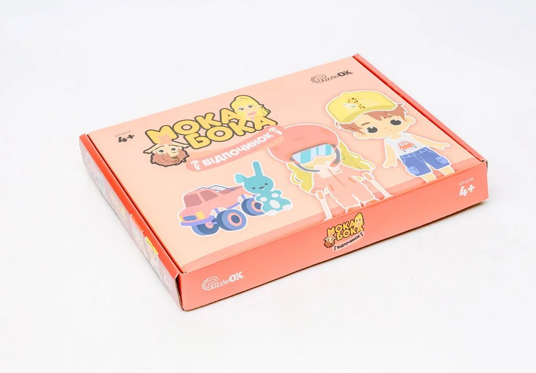 Дерев'яна гра з наклейками PuzzleOK Мока Бока Puz-88893