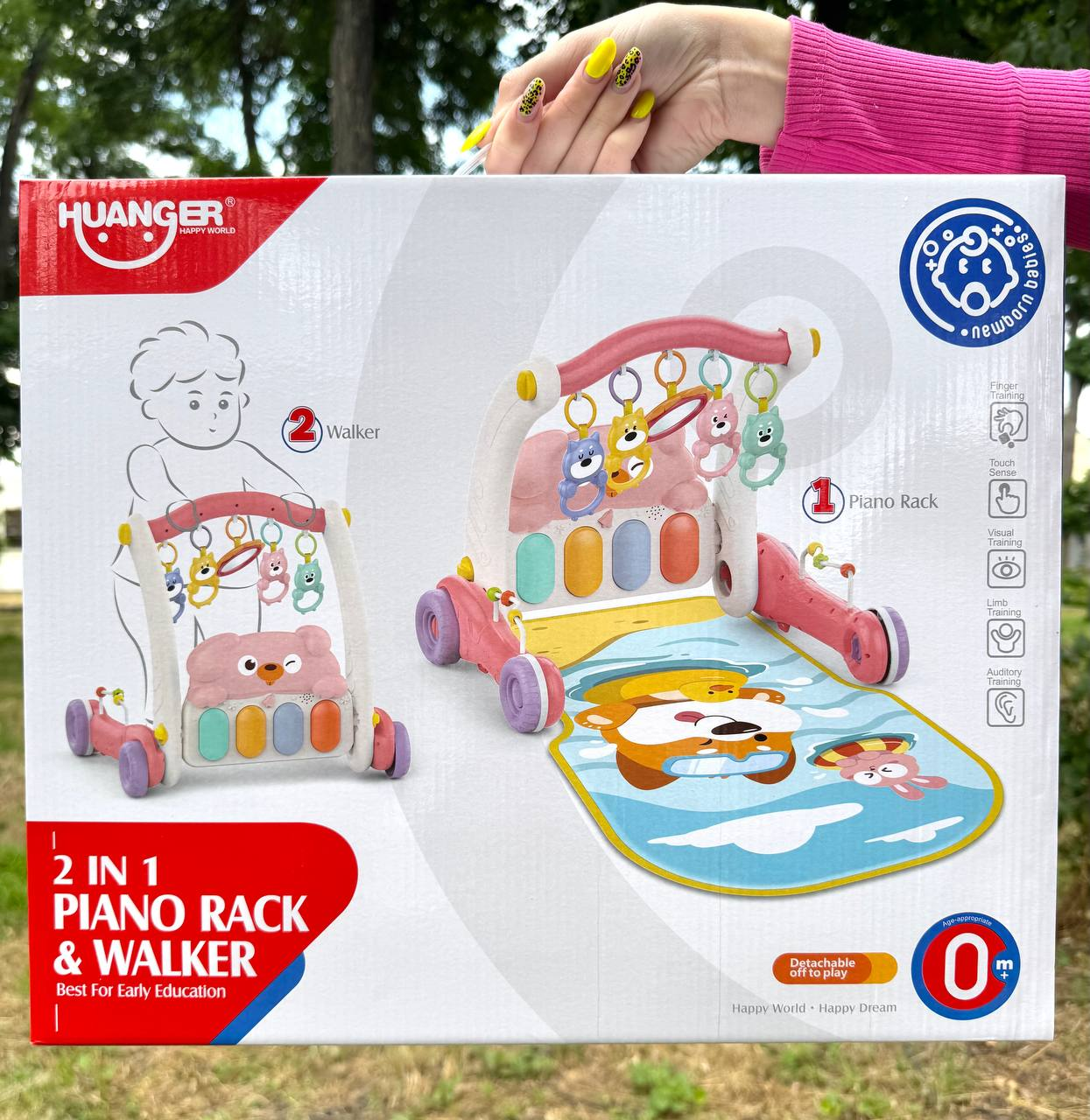 Ходунки-каталка дитячі Fun Game HE0613 3в1 з килимком та ігровим центром (2661186880) - фото 2 Ходунки-каталка дитячі Fun Game HE0613 3в1 з килимком та ігровим центром (2661186880) - фото 2