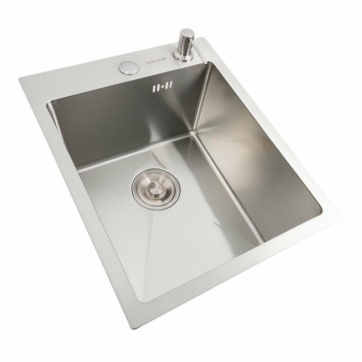 Мийка Valeso Handmade із змішувачем Valeso NS02A 40x50 см (032303) - фото 4 Мийка Valeso Handmade із змішувачем Valeso NS02A 40x50 см (032303) - фото 4