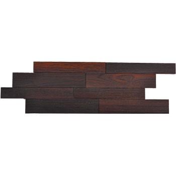 Панелі стін Wood Mosaica Brick Dark Rough 3D дерев'яні 0,556 м2 Дуб темний (BD3-d) - фото 2