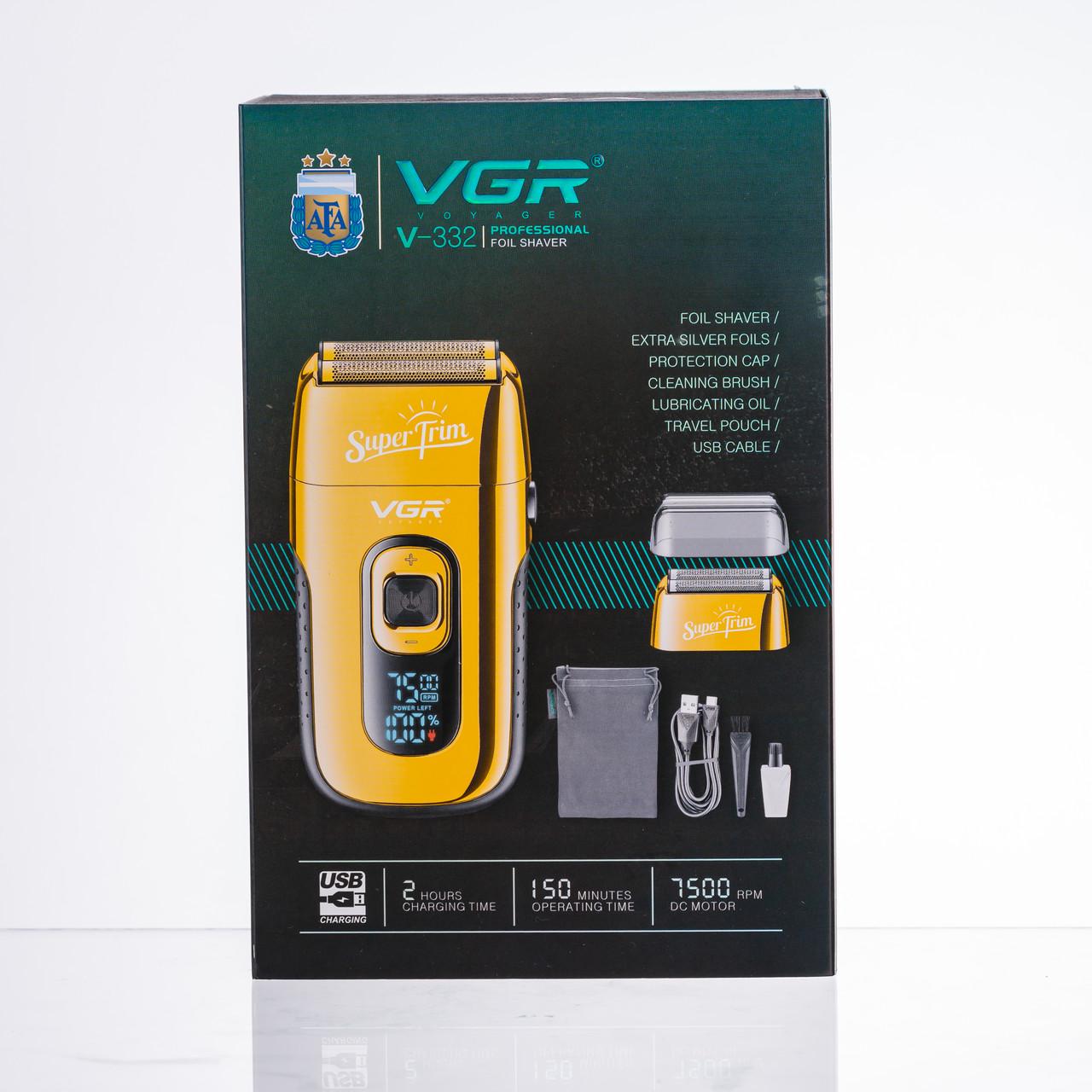 Шейвер VGR V-332 мужская с LED-дисплеем (V-332) - фото 17
