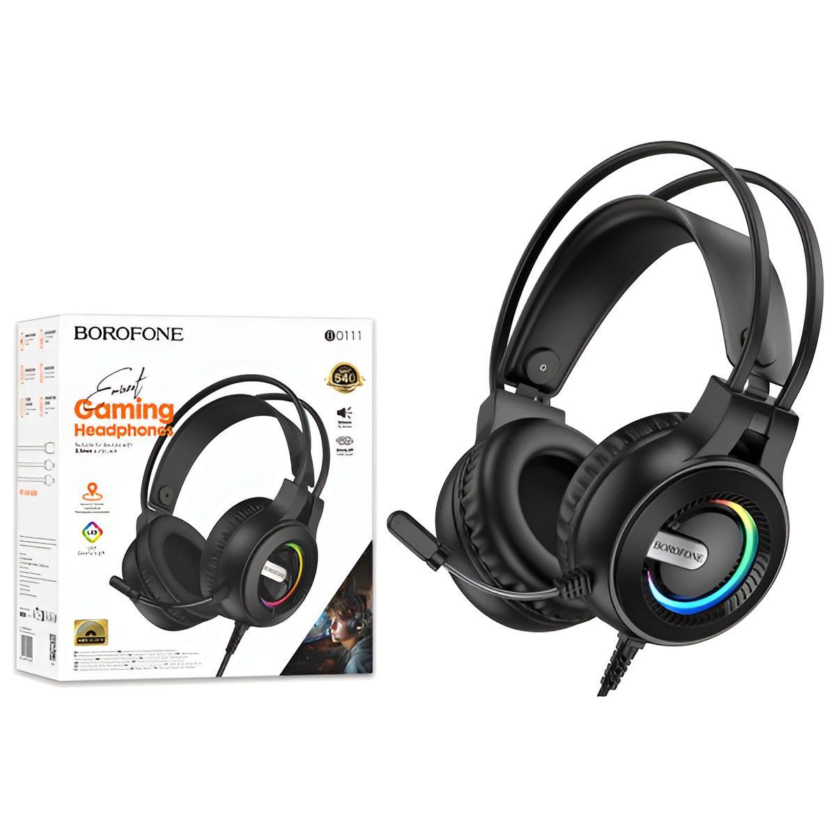 Навушники HiFi Borofone BO111 3,5 мм Jack 117 дБ Чорний (25453342)