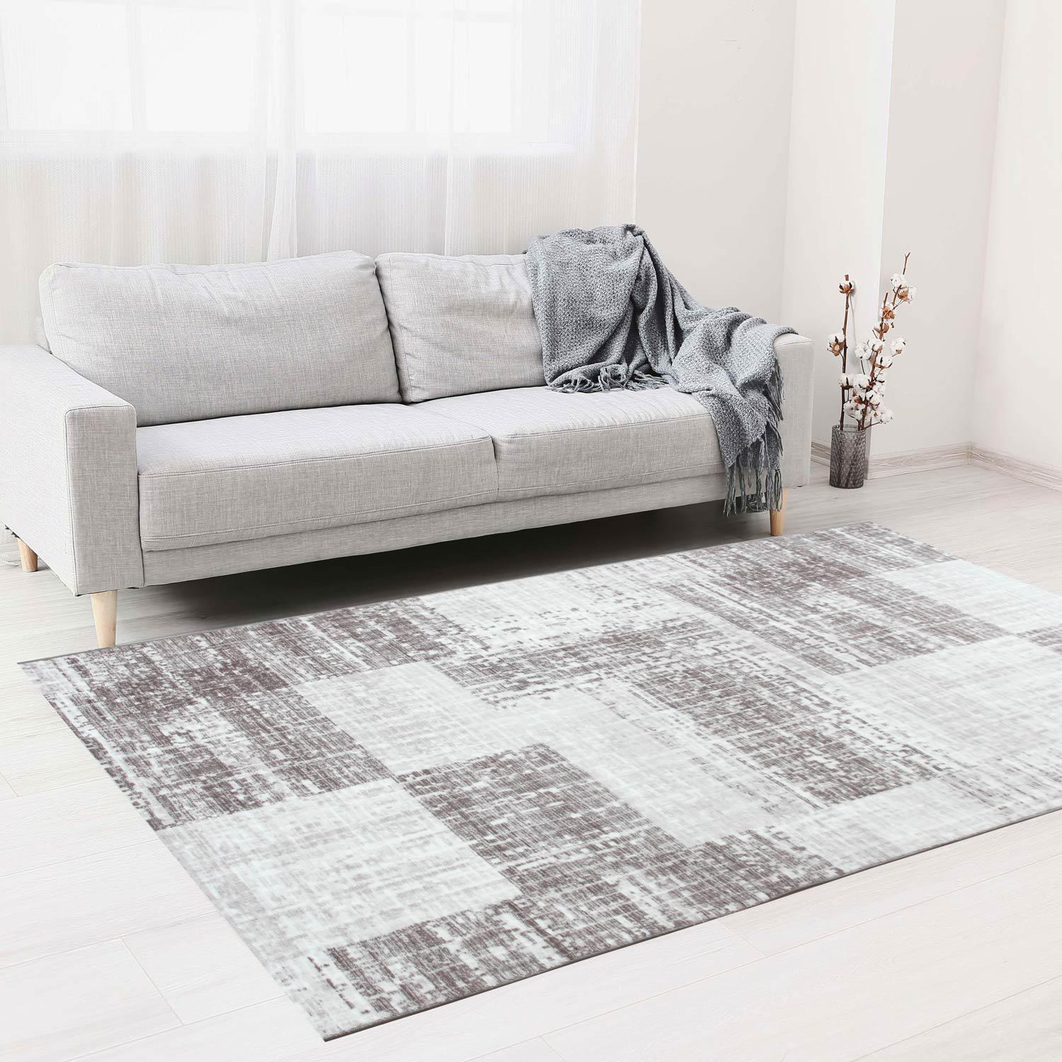 Килим з низьким ворсом на гумовій основі DAKARIA EPIC RUN 22091220320-p13 0,8x2,5 м Сірий (00-00020819) - фото 6