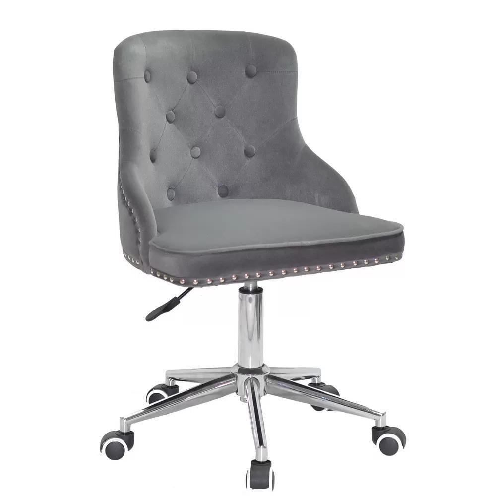 Стул SALERNO MODERN OFFICE Chrome N бархат Серый (133729)