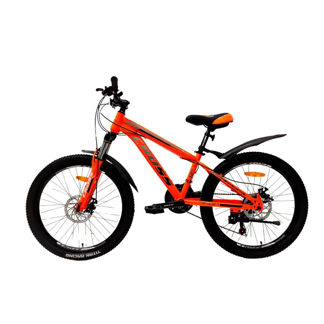Велосипед Cross FAST 24" 12" Оранжевый/Серый (2437703843) - фото 2 Велосипед Cross FAST 24" 12" Оранжевый/Серый (2437703843) - фото 2