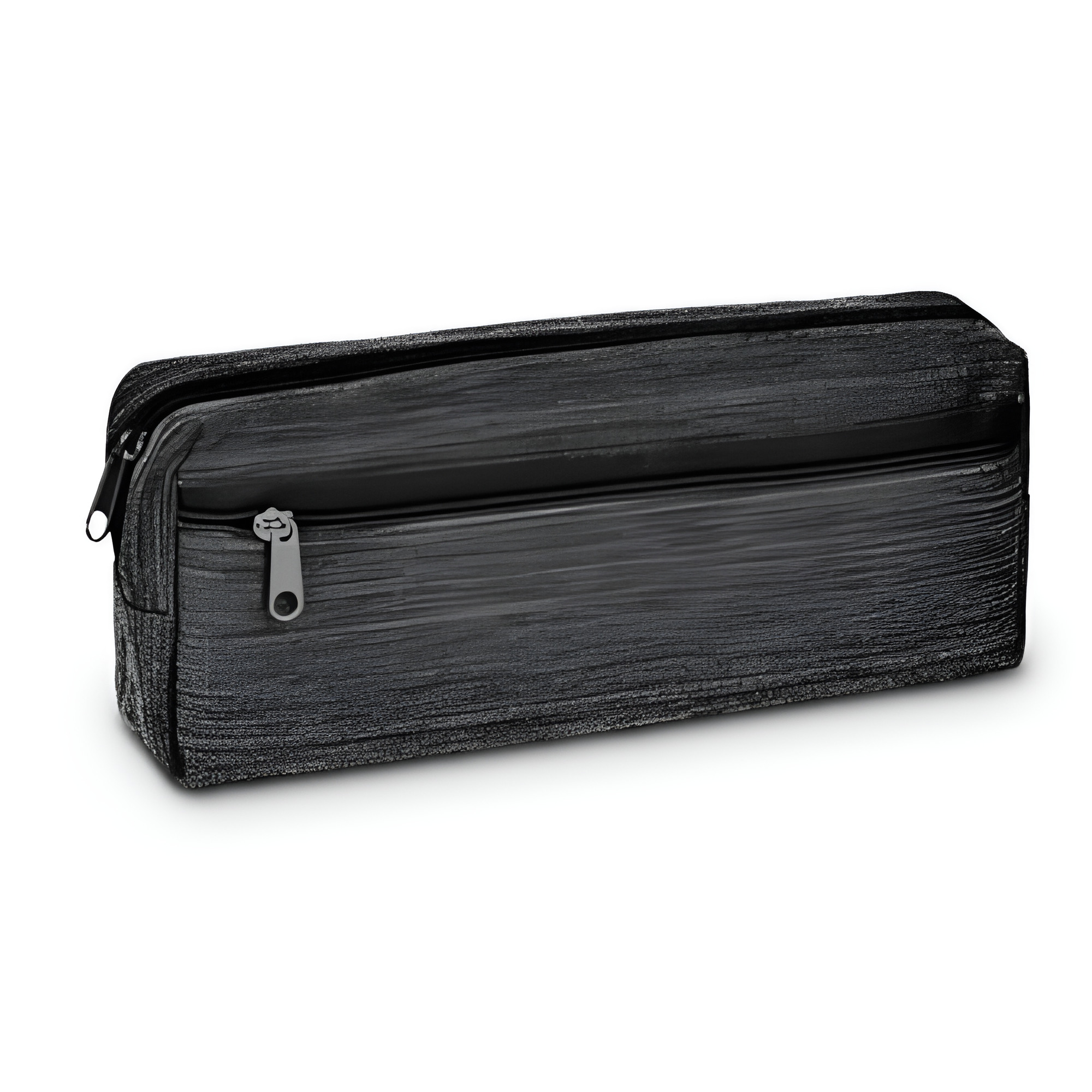 Пенал школьный полиэстеровый Stenson Classic 2 отделения на молнии 20х7х3,5 см Серый (R97918)