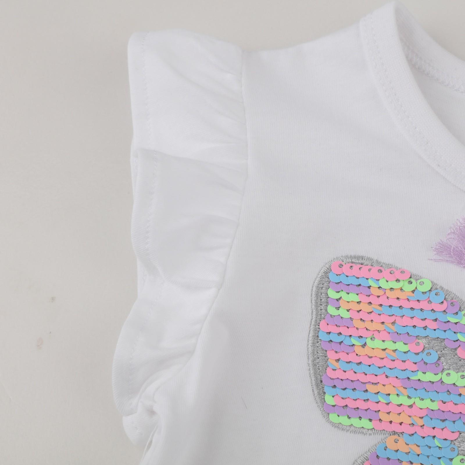 Платье детское с бабочкой 92 см Радужный/Белый (23991990) - фото 4 Платье детское с бабочкой 92 см Радужный/Белый (23991990) - фото 4