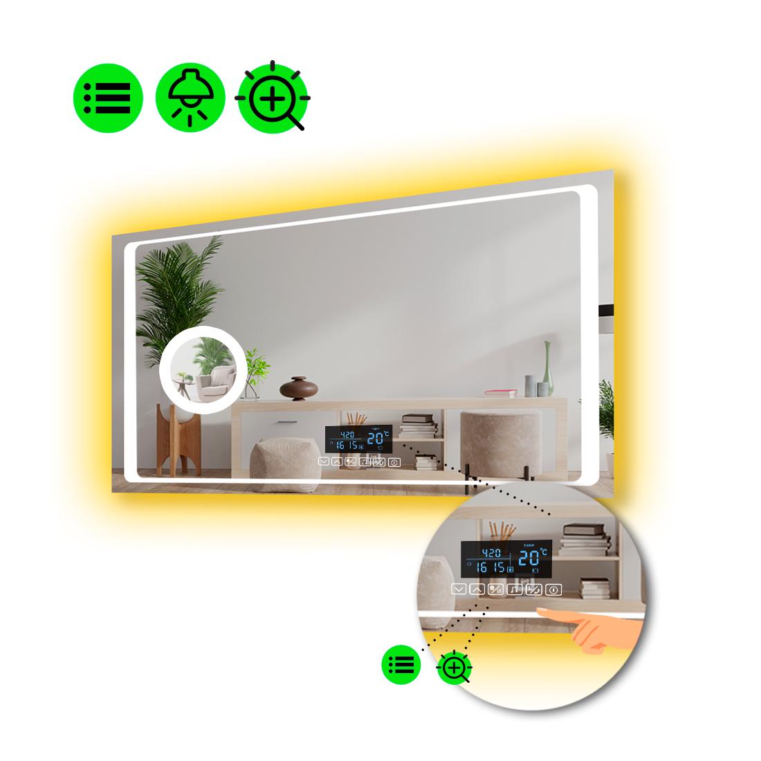 Зеркало с LED подсветкой Emma с Smart-блоком 70x60 см (8995513)