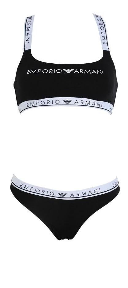 Комплект білизни жіночої Emporio Armani S Чорний (3F227-164724чор)