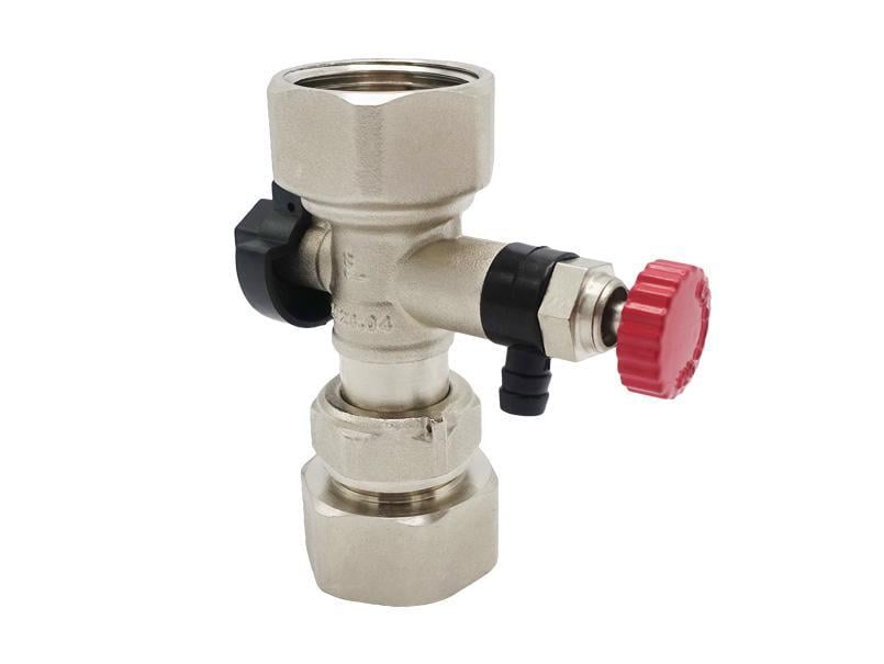 Кран шарово-отсечный V&G VALOGIN 1" В с дренажем для подключения мембранного бака (RS-VG-110103)