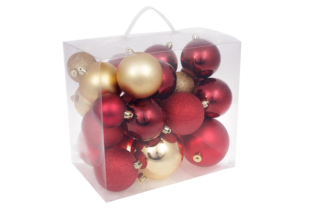 Шар новогодний BonaDi D-6,8,10 см 26 шт. (147-455)