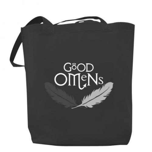 Шоппер Good Omens 37х41 см Темно-серый (15498773-28-192231)