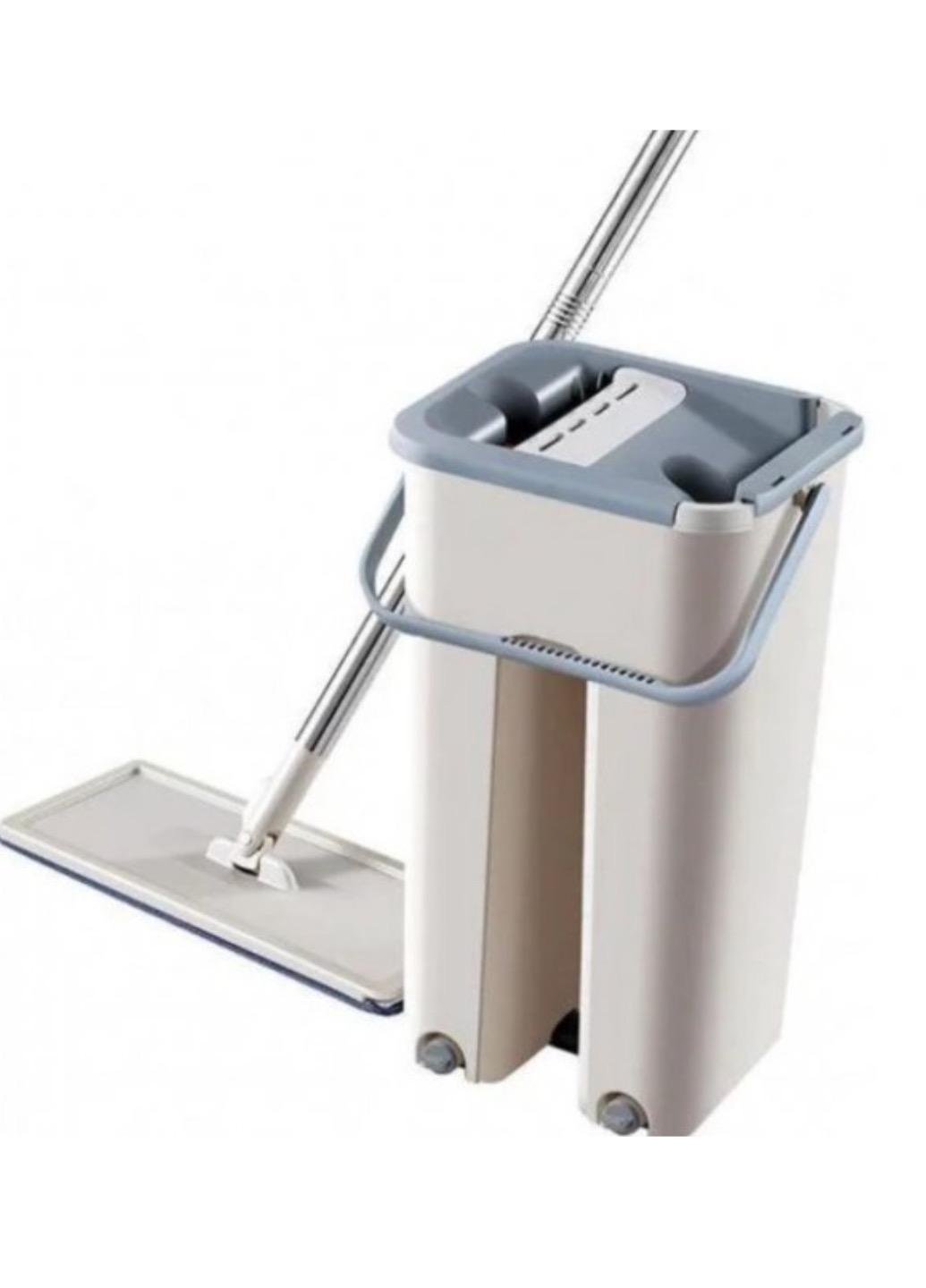 Швабра-лентяйка Hand Free Cleaning Mop 2в1 с автоматическим отжимом 5 л Бежевый (4488228) Швабра-лентяйка Hand Free Cleaning Mop 2в1 с автоматическим отжимом 5 л Бежевый (4488228)