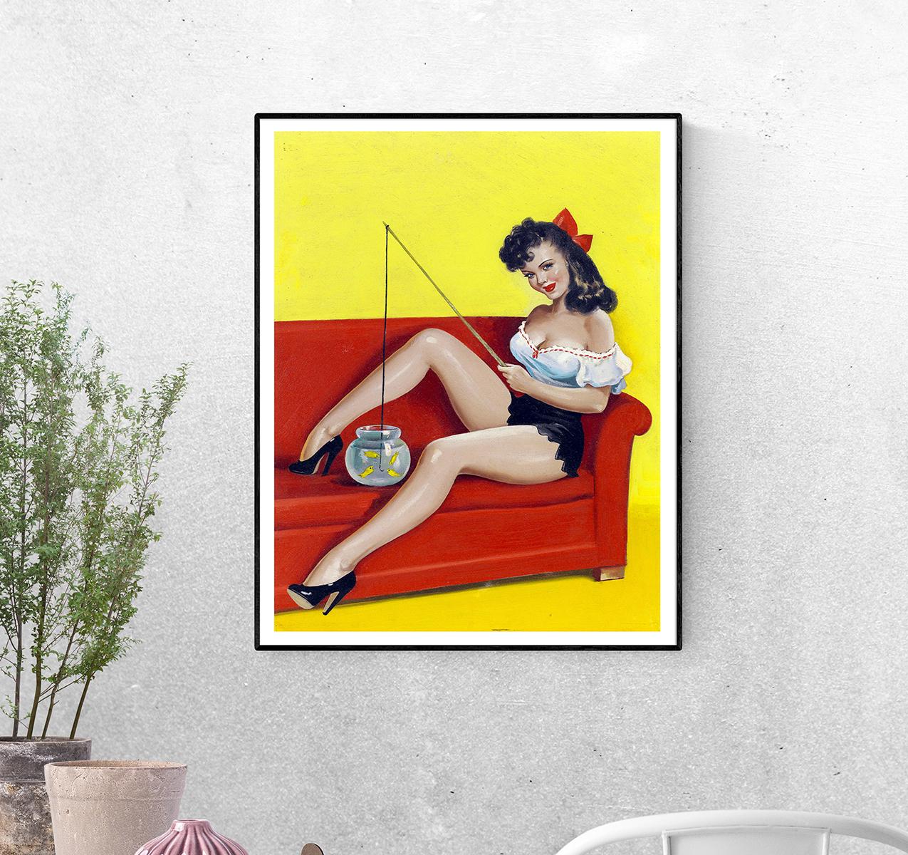 Постер Забавная рыбалка Питера Дрибена формат А-4 (pin_up0030004_Poster)