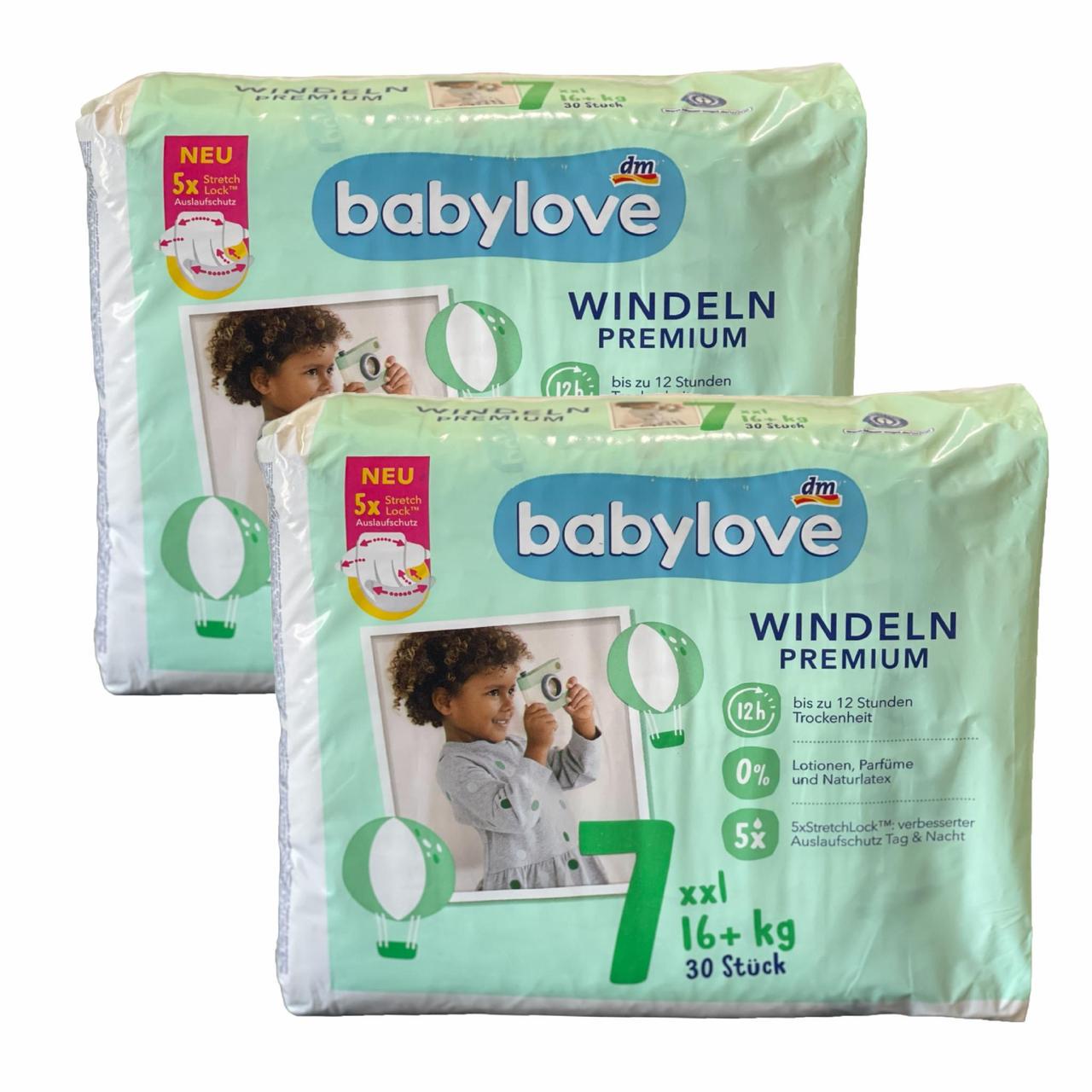 Підгузки дитячі Babylove Premium 7 XXL 16+ кг 60 шт. (2301031492)