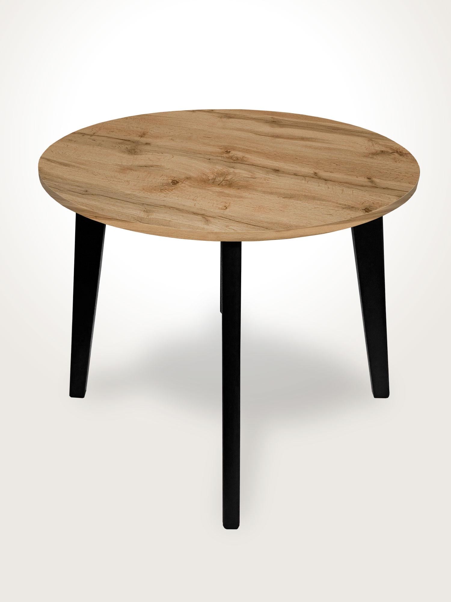 Обеденный стол Fusion furniture Милан 900 Черный/Дуб аппалачи