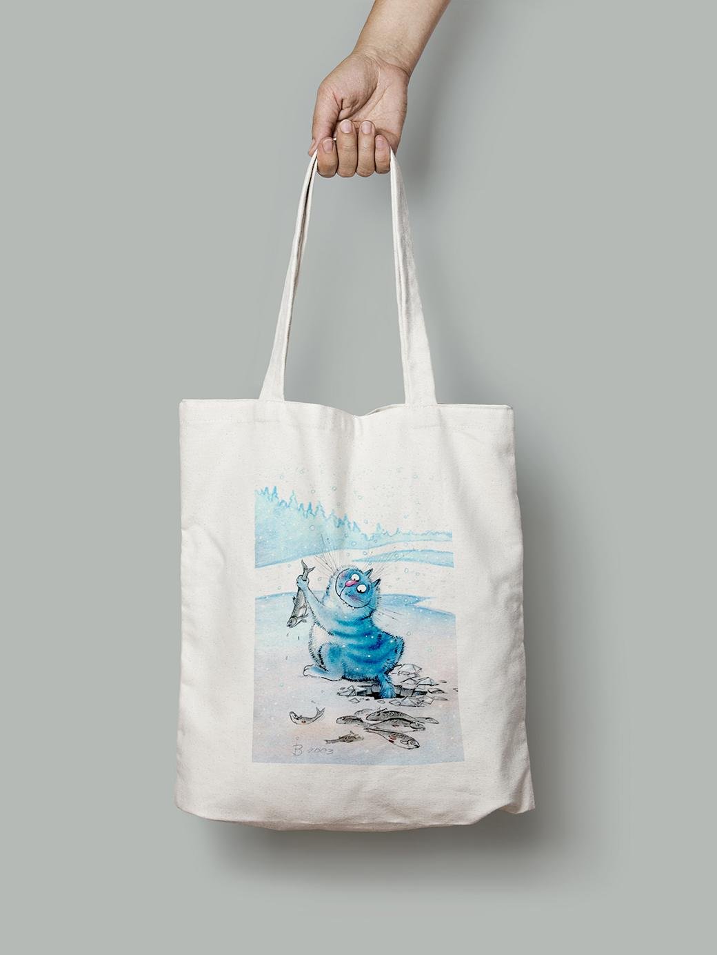 Эко-сумка Ловись рыбка большая и маленькая шопер (rinaz_09_Bag)