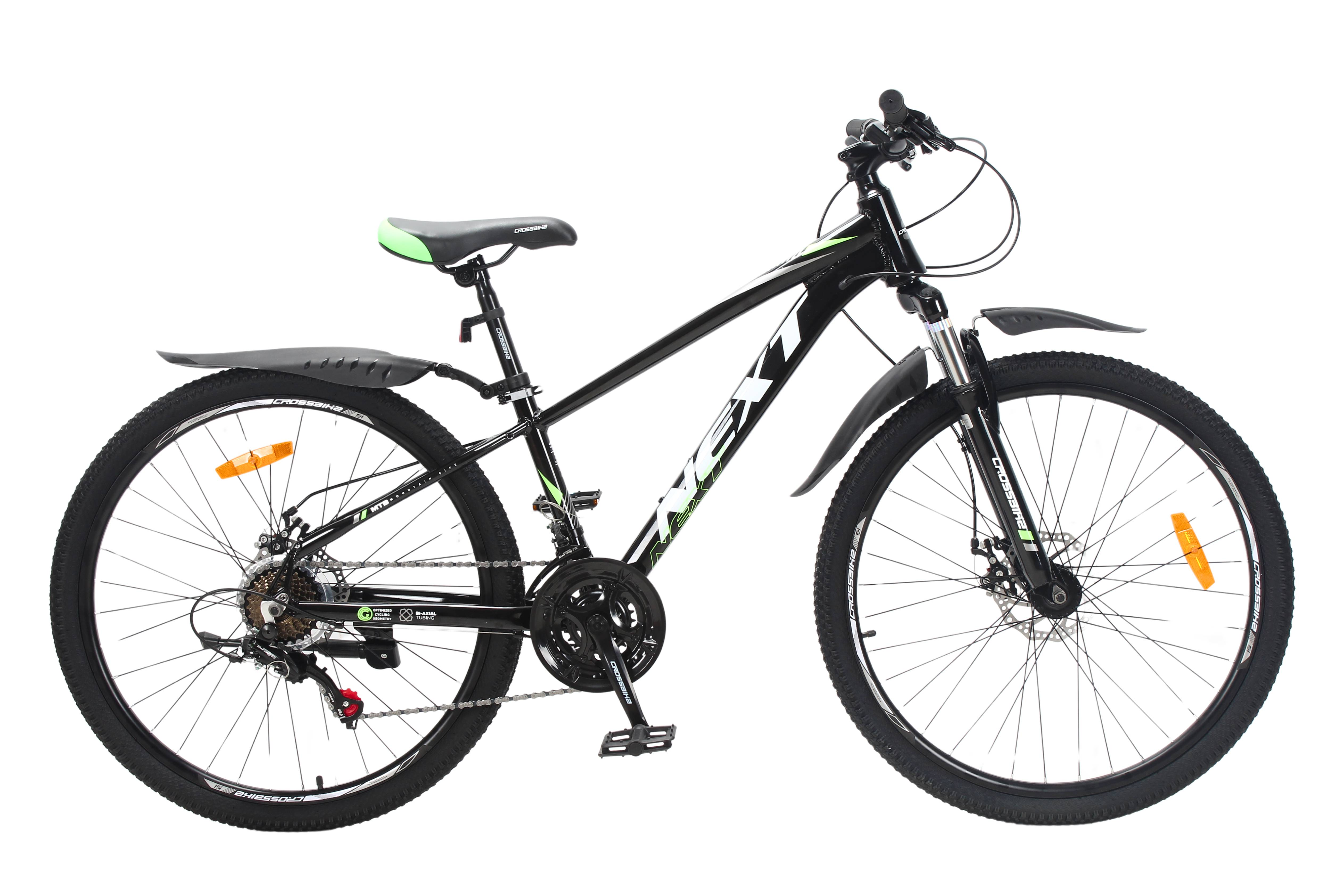 Велосипед Crossbike Next 2025 26" 12" Черно-зеленый