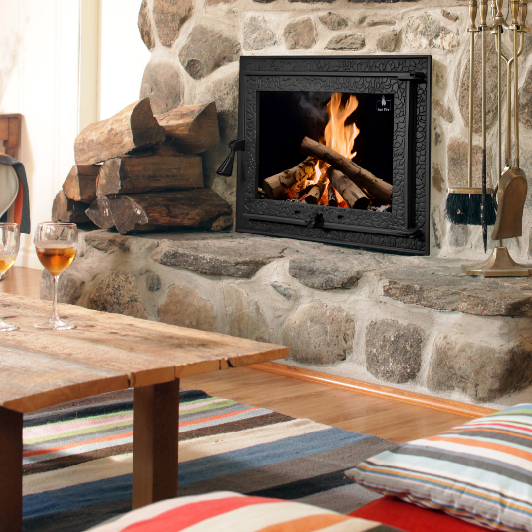 Дверцята камінні Iron Fire Magnus зі склом чавунні 700x500 мм (1250)