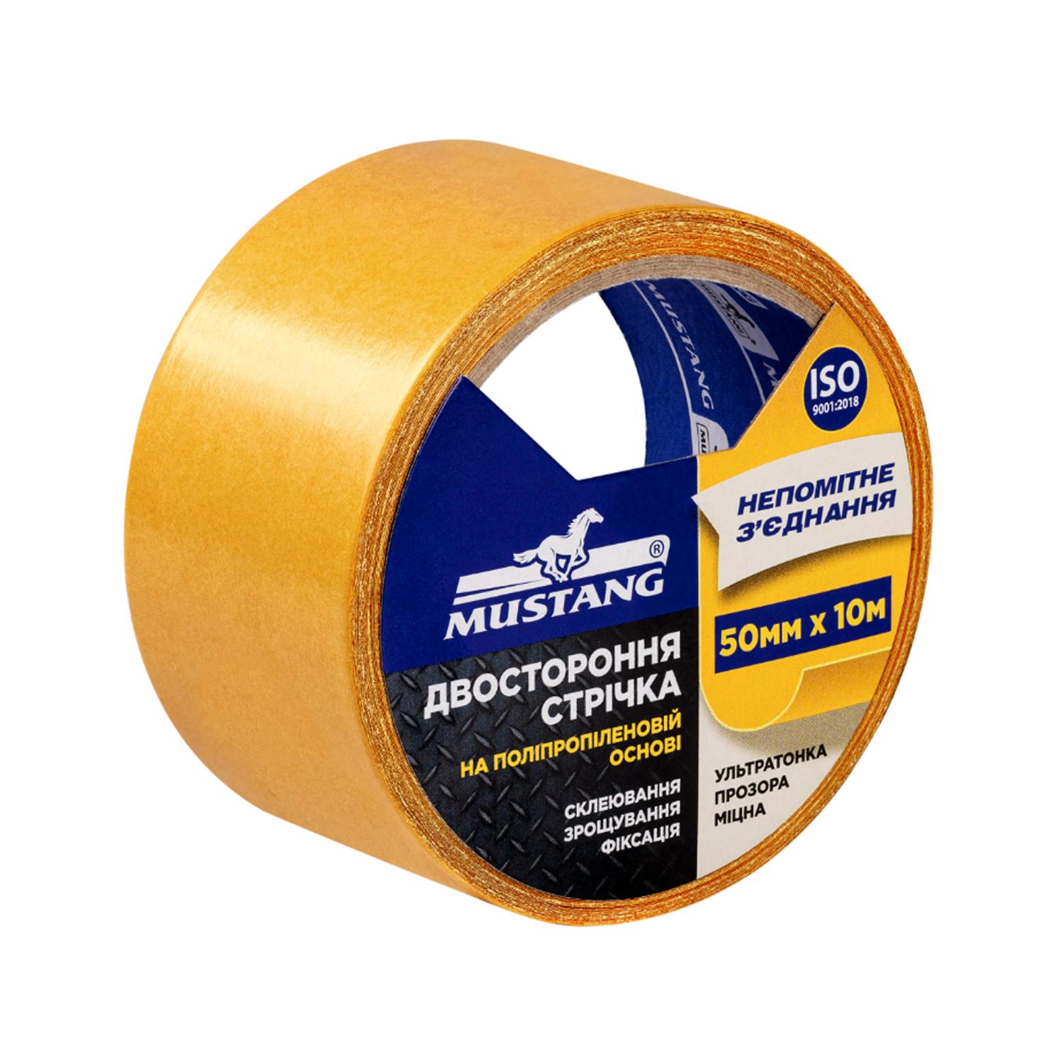 Стрічка двостороння Mustang DPP5010 50x0,17 мм 10 м поліпропілен/каучук Білий (INRUC0020550010000) Стрічка двостороння Mustang DPP5010 50x0,17 мм 10 м поліпропілен/каучук Білий (INRUC0020550010000)