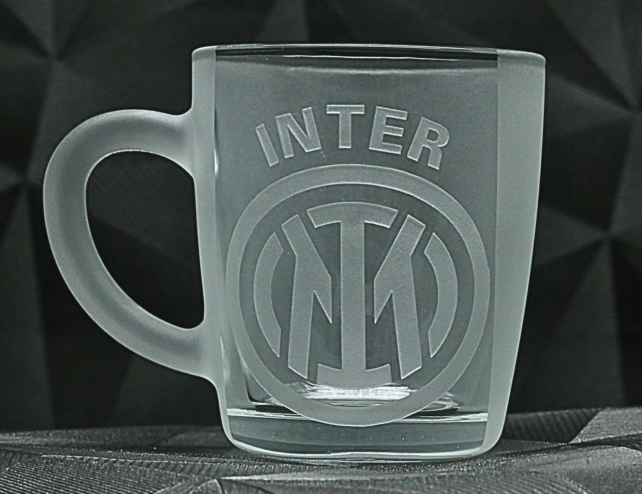 Подарочная чашка с 3Д гравировкой лого ФК Интер 350 мл (2497041186)
