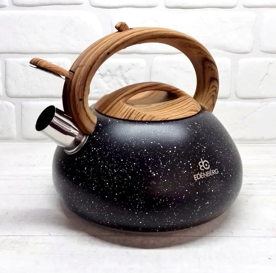 Чайник Edenberg EB-8802 з нержавіючої сталі для індукційної плити 3 л Чорний (2530556551) - фото 1 Чайник Edenberg EB-8802 з нержавіючої сталі для індукційної плити 3 л Чорний (2530556551) - фото 1