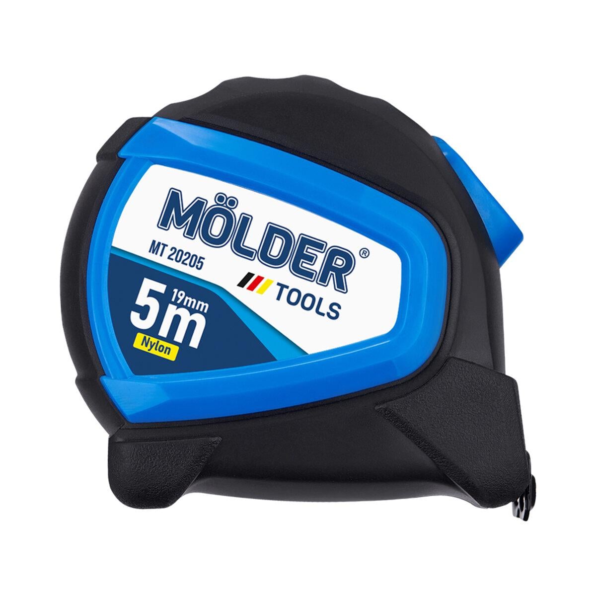 Рулетка Molder нейлоновая с автостопом и магнитным зацепом 5 м 19 мм (MT20205)
