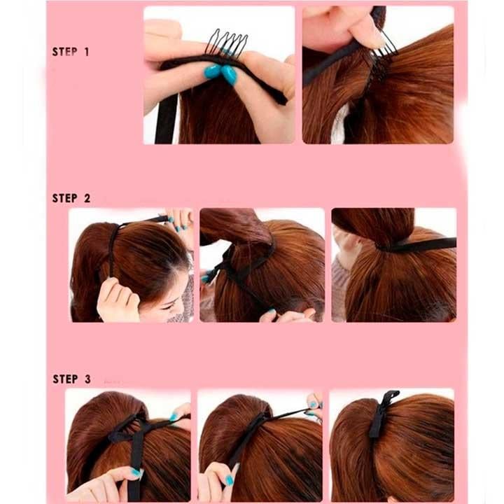 Хвіст-шиньйон накладний Didaka 50 см Каштановий (K0734-2) - фото 3 Хвіст-шиньйон накладний Didaka 50 см Каштановий (K0734-2) - фото 3