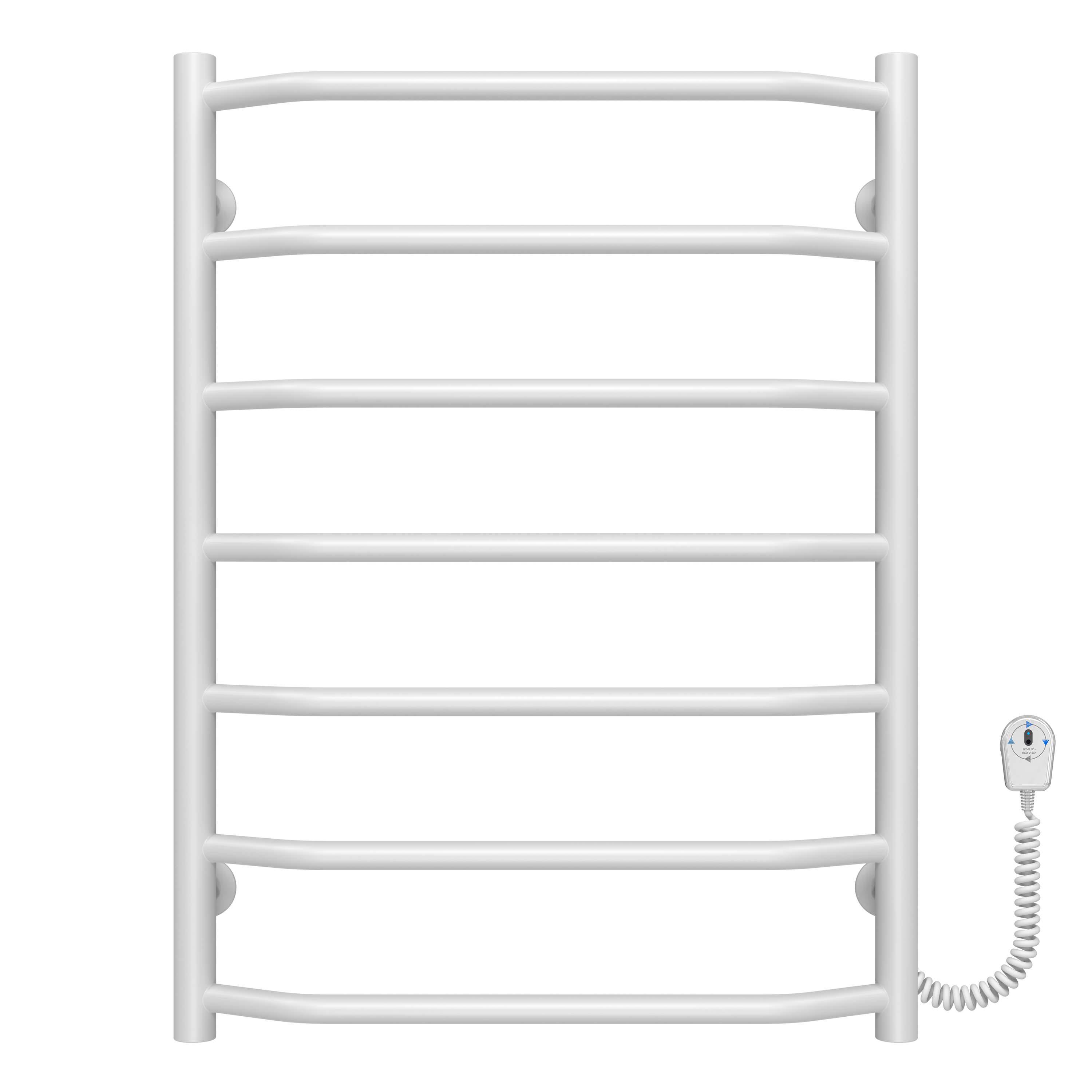 Полотенцесушитель электрический Deffi Трапеция П7 EF16 правое подключение нержавеющая сталь 500х700 мм Белый (C.TR.70.50.7.E.W.R.5)