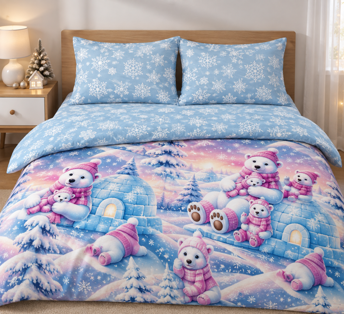 Комплект постільної білизни сімейний PaniPava Winter Wonderland бязь 2х155х215 см (92109748)