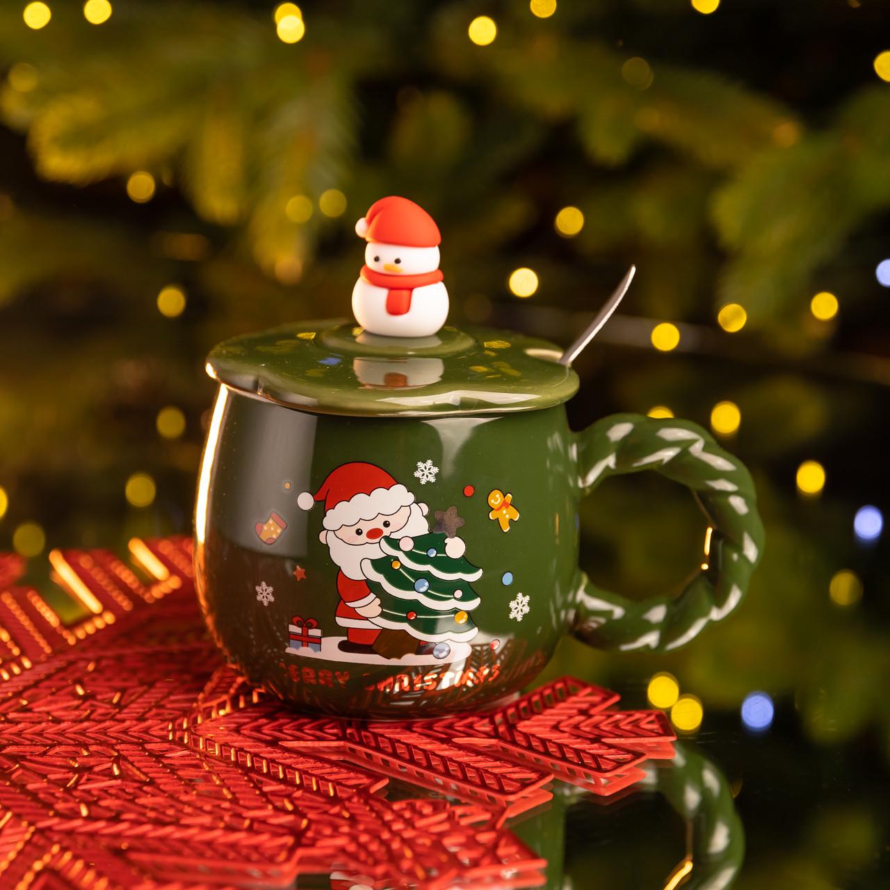 Чашка порцелянова Winter's Tale з кришкою 400 мл (FM-CS-20D)