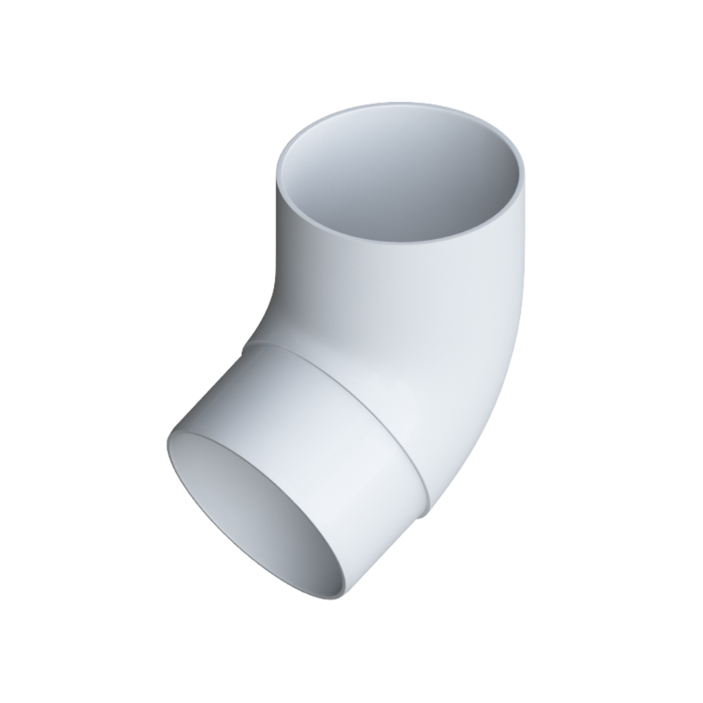 Колено отвода трубы 67° Alta Profil 125 система D 95 одномфтовое Белый (18169690)