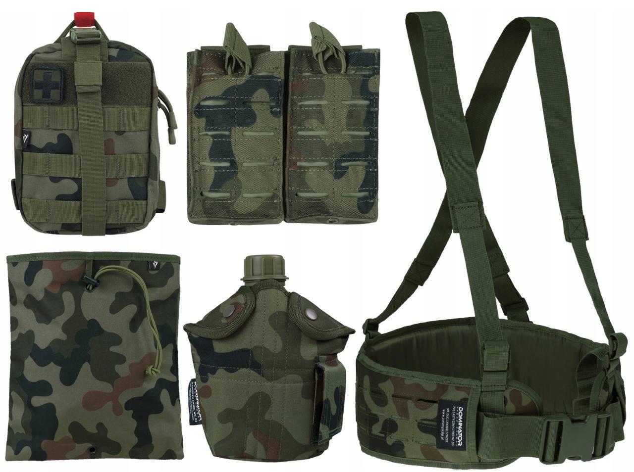 Пояс разгрузочный Molle с подсумком/флягой/аптечкой Камуфляж (58354533)